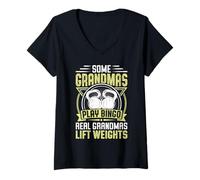 Mujer Some Grandmas Play Bingo Real Grandmas Lift Camiseta Cuello V