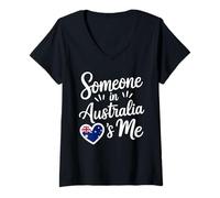 Mujer Someone In Australia Loves Me Australian Camiseta Cuello V