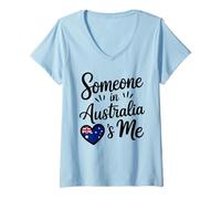 Mujer Someone In Australia Loves Me Australian Camiseta Cuello V