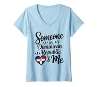 Mujer Someone In Dominican Republic Loves Me Camiseta Cuello V