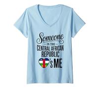 Mujer Someone In The Central African Republic Loves Me Camiseta Cuello V