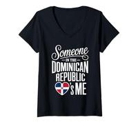 Mujer Someone In The Dominican Republic Loves Me Pride Camiseta Cuello V