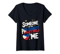 Mujer Someone In The Philippines Loves Me Abroad Family Camiseta Cuello V