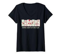 Mujer Sometimes i Wonder if i Am Too Silly of a Goose Valentine Camiseta Cuello V
