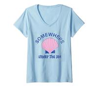 Mujer Somewhere Under The Sea Camiseta Cuello V