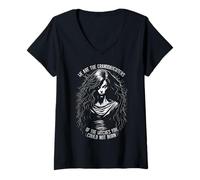 Mujer Somos Las nietas de Las Brujas Feminista Halloween Camiseta Cuello V