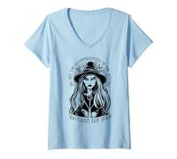 Mujer Somos Las nietas de Las Brujas Que no podías Quemar Camiseta Cuello V
