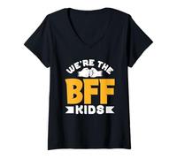 Mujer Somos Los BFF Kids Amistad Amigos Equipo Mejor Amigo Camiseta Cuello V