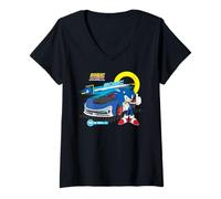 Mujer Sonic Racing CrossWorlds - Ready to Roll Sonic Camiseta Cuello V