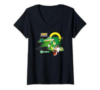 Mujer Sonic The Hedgehog: CrossWorlds Camiseta Cuello V