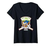 Mujer Sonic The Hedgehog - Green Hill Zone Soccer Camiseta Cuello V