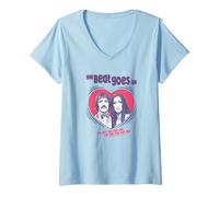 Mujer Sonny and Cher The Beat Goes On Hearts Valentine Camiseta Cuello V