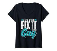Mujer Sono L'uomo Delle Riparazioni Fijación De Sr. Fix It Camiseta Cuello V