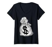 Mujer Sonríe Ahora Llorar Más Tarde Ángel Diablo Feliz Triste Vintage Cartoon Camiseta Cuello V