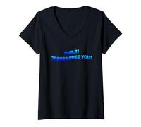 Mujer Sonrisa Jesús te ama Yo Amo a Jesús Cristianismo Camiseta Cuello V