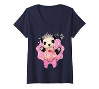 Mujer Sooty Soo vestida como princesa Camiseta Cuello V