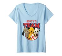 Mujer Sooty's Team Sweep & Soo Copa Mundial de Fútbol de Inglaterra Camiseta Cuello V
