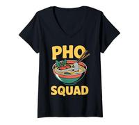 Mujer Sopa de Fideos vietnamitas de Pho Squad Camiseta Cuello V