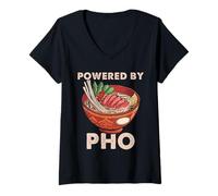 Mujer Sopa vietnamita de Fideos Pho impulsada por Pho Foodie Lover Camiseta Cuello V