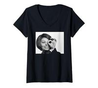 Mujer Sophia Loren Matrimonio Estilo Italiano Actriz de Hollywood Camiseta Cuello V