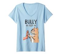 Mujer Soporte para perro American Bully Mom Dog Mama Camiseta Cuello V