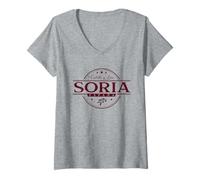 Mujer Soria España - Etiqueta Soria Castilla y León España Camiseta Cuello V