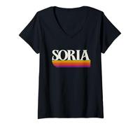 Mujer Soria España Retro - Soria Castilla y León España Camiseta Cuello V