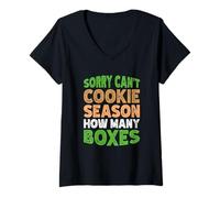 Mujer Sorry Can't Cookie Season How Many Boxes Camiseta Cuello V