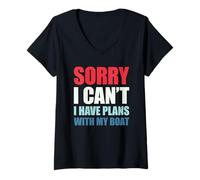 Mujer Sorry I Can't I Have Plans with My Boat Camiseta Cuello V
