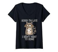 Mujer Sorry I'm Late I Didn'T Want To Come Camiseta Cuello V