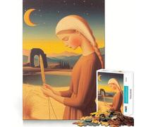 Mujer sosteniendo Trigo al Atardecer Rompecabezas de 1000 Piezas para Adultos Juego de Memoria y concentración Ajuste, Compacto y Divertido para Jugar en Familia (38x52cm)