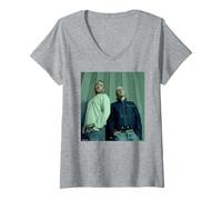 Mujer Sótano Jaxx Romeo Electro House Duo Retrato Andy Willsher Camiseta Cuello V