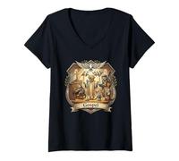Mujer Soulful Gospel Coro Música Golden Retriever predica en la Iglesia Camiseta Cuello V