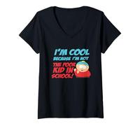 Mujer South Park Cartman I'm Cool Because I'm Not Poor Camiseta Cuello V