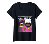 Mujer South Park Chef Chocolate Salty Balls Album Cover Cartoon Camiseta Cuello V