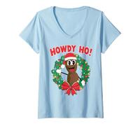 Mujer South Park Christmas Howdy Ho! Mr. Hankey The Christmas Poo Camiseta Cuello V