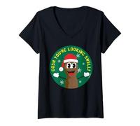 Mujer South Park Christmas Mr Hankey Happy Christmas Pop Retro Camiseta Cuello V
