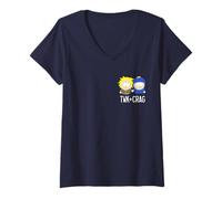 Mujer South Park Cute Cartoon Tweak and Craig Together Camiseta Cuello V