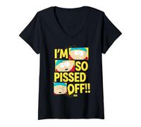 Mujer South Park Eric Cartman I'm So Pissed Off!! Many Expressions Camiseta Cuello V