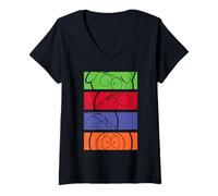 Mujer South Park Eric Kenny Kyle Stan Personajes Collage Arte cómico Camiseta Cuello V