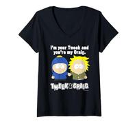 Mujer South Park I'm Your Tw nd You'Re My Craig Funny Cartoon Camiseta Cuello V