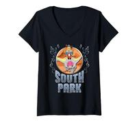Mujer South Park Kenny Mccormick Major Boobage Heavy Metal Poster Camiseta Cuello V