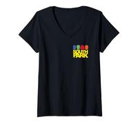 Mujer South Park Pop Art Cast Front and Back Funny Cartoon Camiseta Cuello V