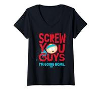 Mujer South Park Screw You Guys I'm Going Home Eric Cartman Quote Camiseta Cuello V