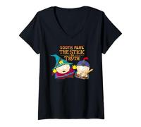 Mujer South Park The Stick of Truth Videojuego Cartman Kyle Retro Camiseta Cuello V