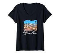 Mujer Souvenir/Barcelona de Barcelona Camiseta Cuello V