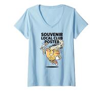 Mujer Souvenir Local Club Poster Ramen Nation Noodle Bowl Mascota Camiseta Cuello V