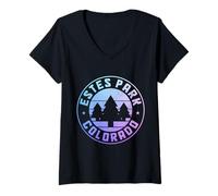 Mujer Souvenir Vintage Pride de Estes Park Colorado Camiseta Cuello V