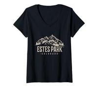Mujer Souvenir Vintage Pride de Estes Park Colorado Camiseta Cuello V