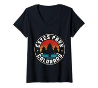 Mujer Souvenir Vintage Pride de Estes Park Colorado Camiseta Cuello V